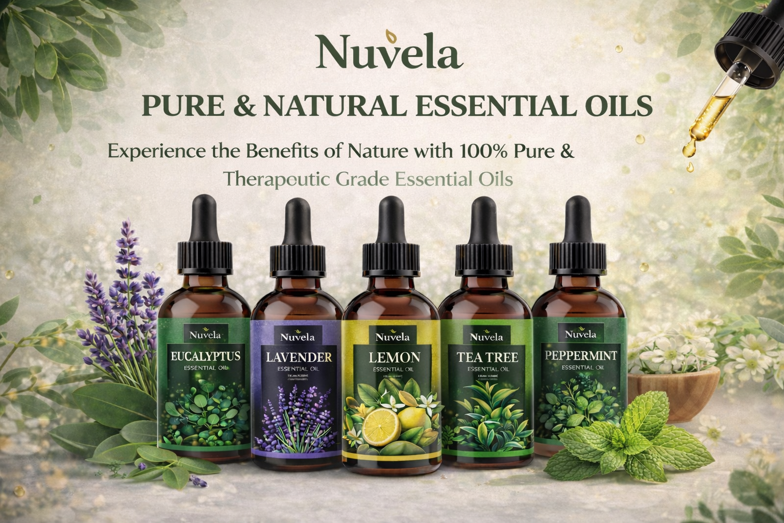 4 fl Oz All-Natural Essential Oil for Skin Hair Diffuser Massage