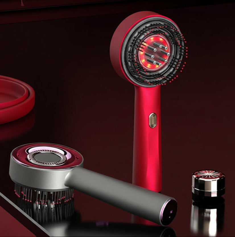 Electric Vibration Massage Comb Portable Hair Follicle Comb Scalp Oil